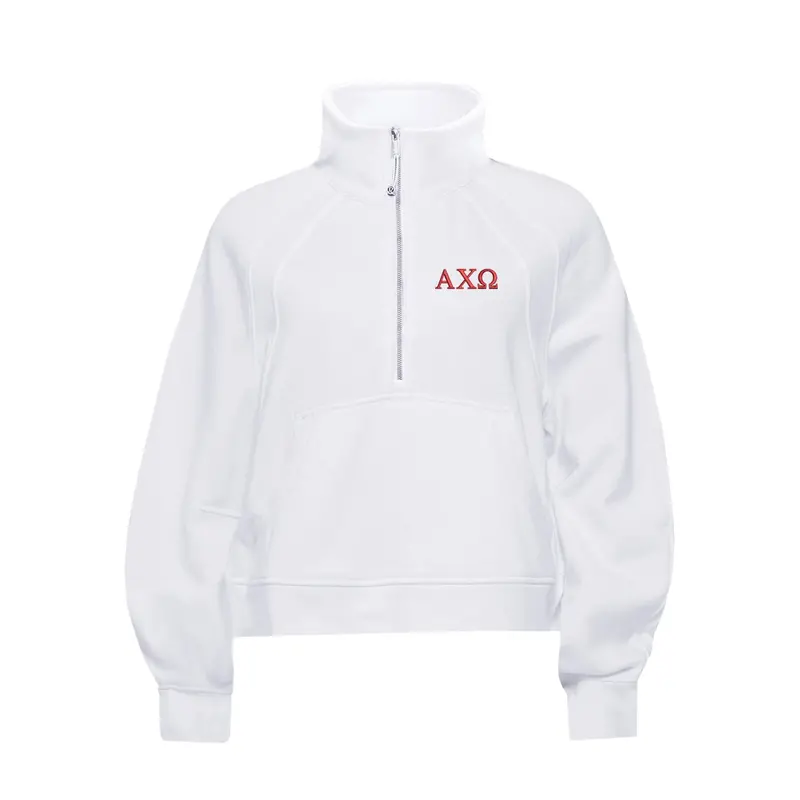 Alpha Chi Omega Lululemon Scuba Oversized Funnel-Neck Half Zip - Letters 1