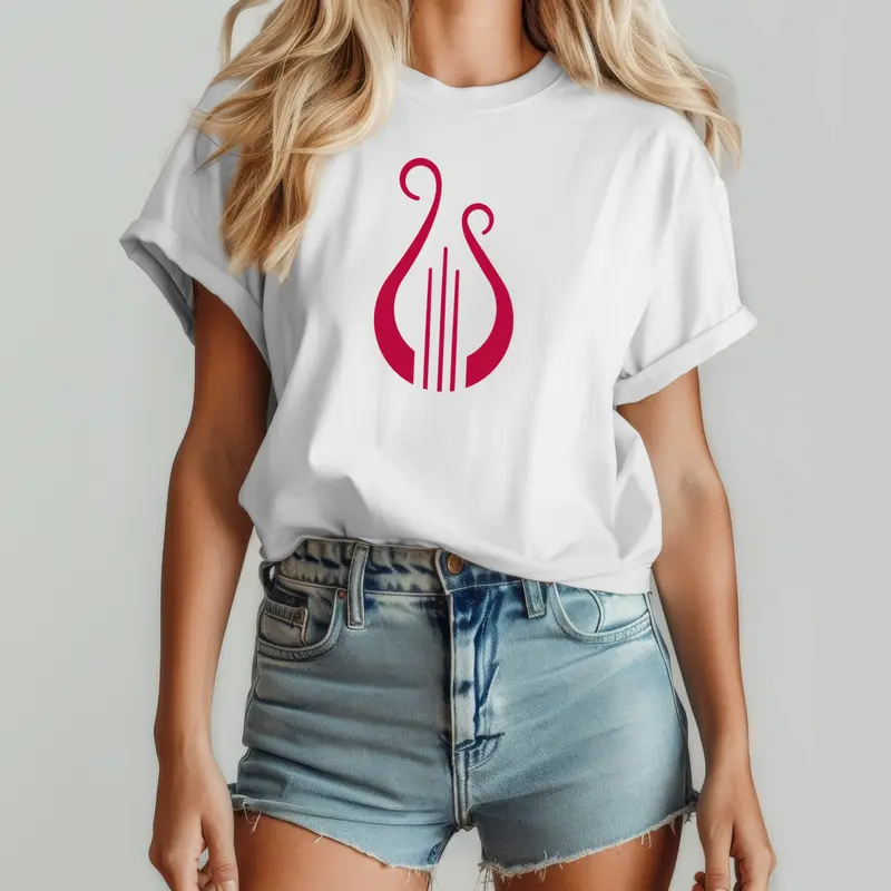 Alpha Chi Omega Short Sleeve Lyre T-Shirt 1