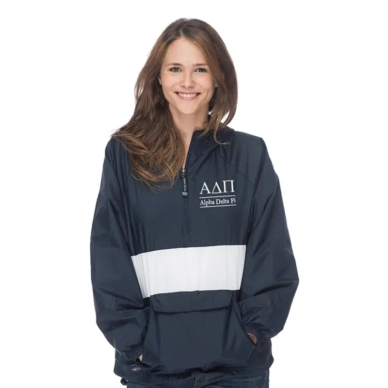 Alpha Delta Pi Classic Striped Windbreaker - Lined 1