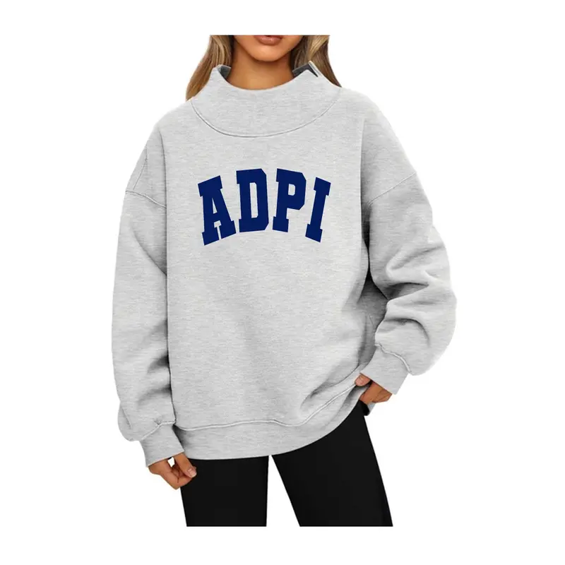 Alpha Delta Pi Mock Neck Sweatshirt - Adpi 1