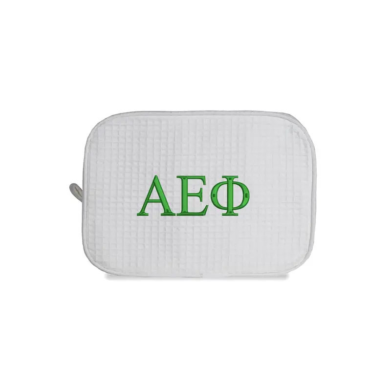 Alpha Epsilon Phi Waffle Weave Cosmetic Bag 1