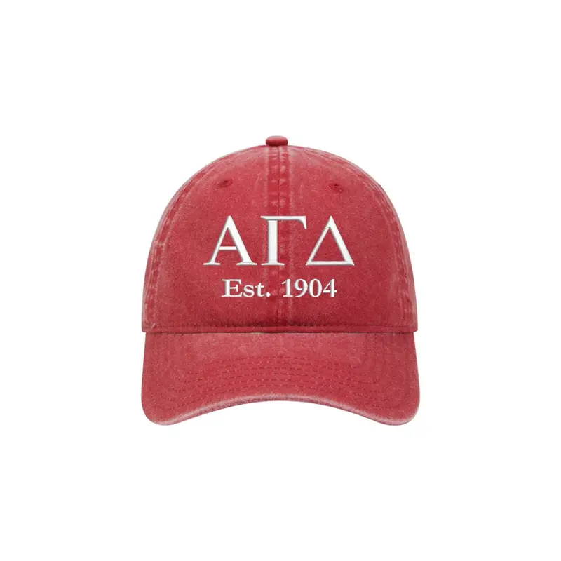 Alpha Gamma Delta Beach Washed Hat 1