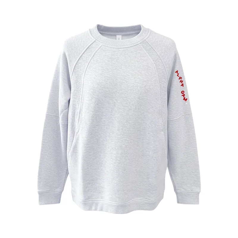 Alpha Gamma Delta Lululemon Scuba Oversized Long Crewneck - Alpha Gam 1
