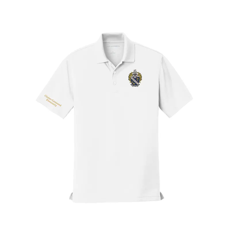 Alpha Gamma Omega Cotton Pique Polo - Crest 1