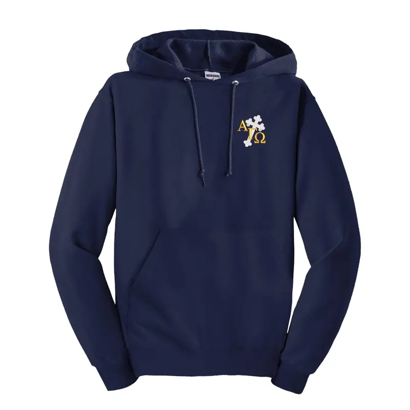 Alpha Gamma Omega Hooded Sweatshirt - Ago Flag Logo 1