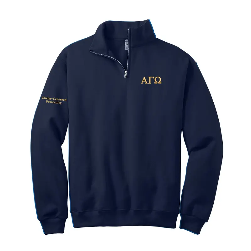 Alpha Gamma Omega Quarter Zip Sweatshirt - Ccf 1