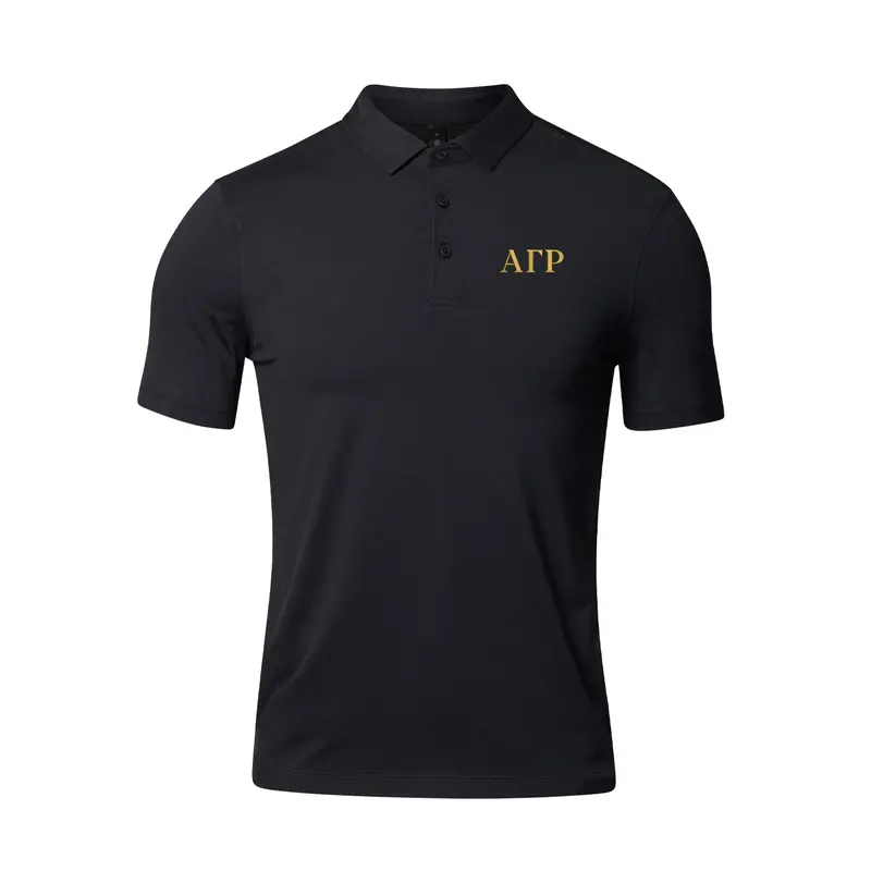 Alpha Gamma Rho Lululemon Evolution Short-Sleeve Polo - Black 1