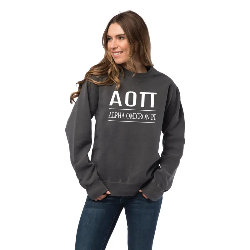 Alpha Omicron Pi Vintage Color Crewneck Sweatshirt 2