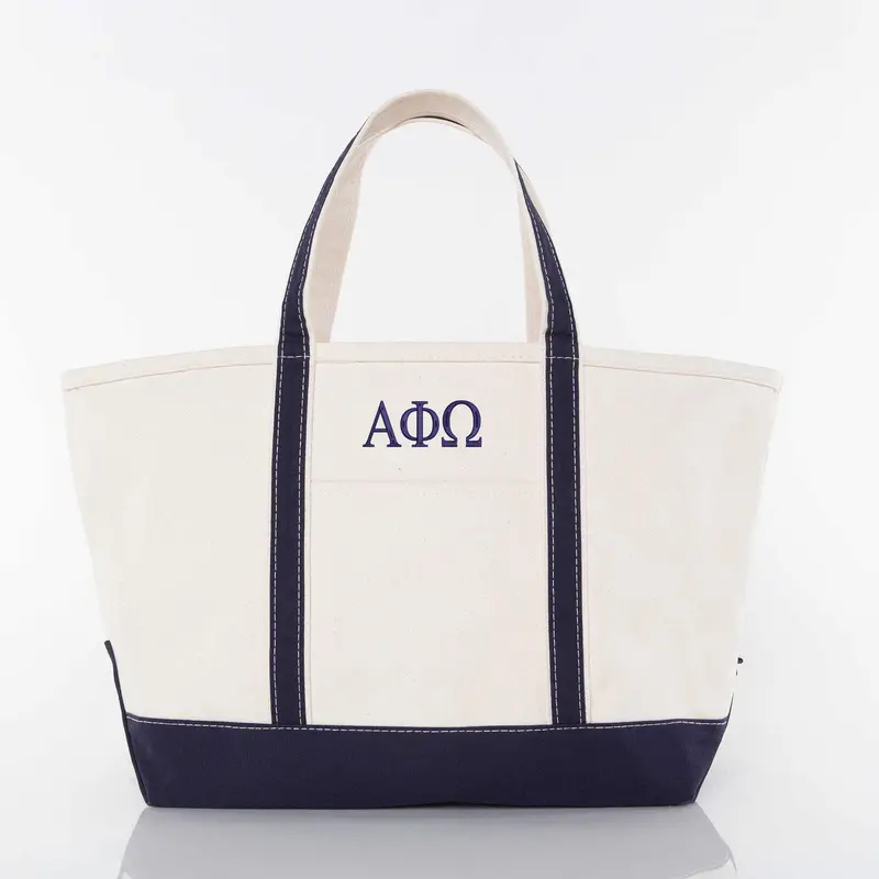 Alpha Phi Omega Large Canvas Tote Bag 1