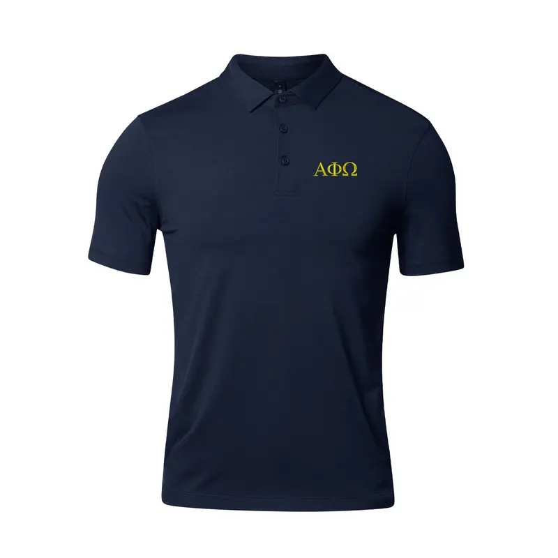 Alpha Phi Omega Lululemon Evolution Short-Sleeve Polo - Navy 1