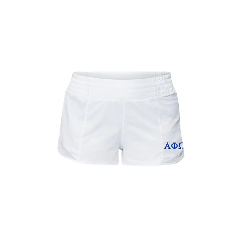 Alpha Phi Omega Lululemon Hotty Hot High-Rise Lined Short 2.5" - White 1