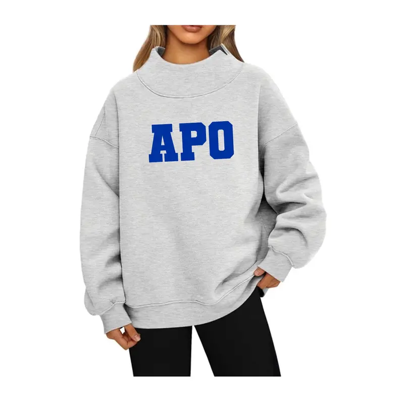 Alpha Phi Omega Mock Neck Sweatshirt - Apo 1