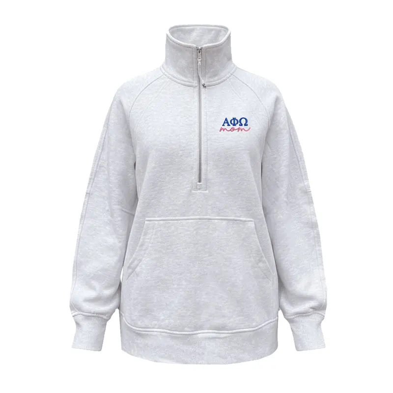 Alpha Phi Omega Mom Lululemon Scuba Oversized Funnel-Neck Half Zip Long - Mom 1