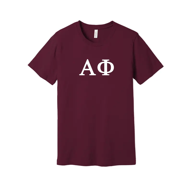 Alpha Phi Short Sleeve T-Shirt - Greek Letter Tee 1
