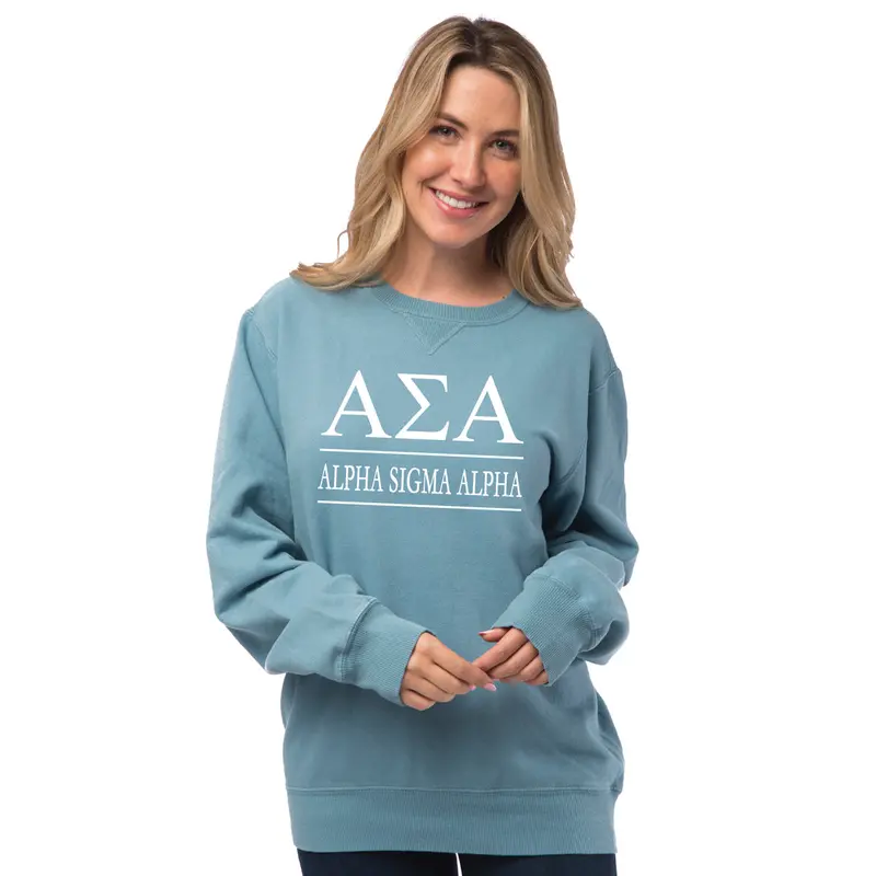 Alpha Sigma Alpha Vintage Color Crewneck Sweatshirt 1