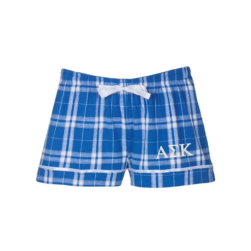 Alpha Sigma Kappa Flannel Boxer Shorts 1