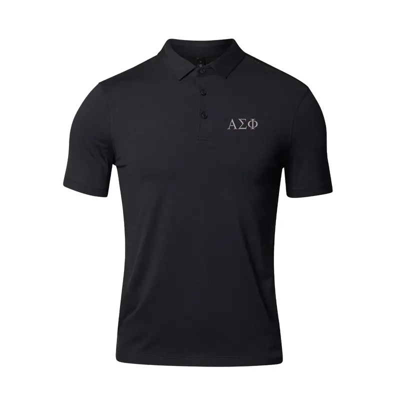 Alpha Sigma Phi Lululemon Evolution Short-Sleeve Polo - Black 1