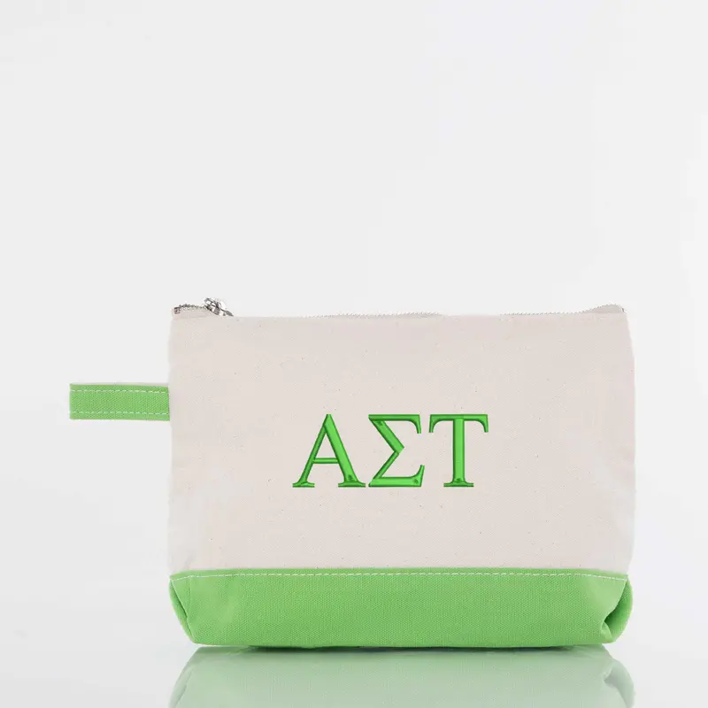 Alpha Sigma Tau Canvas Cosmetic Bag 1