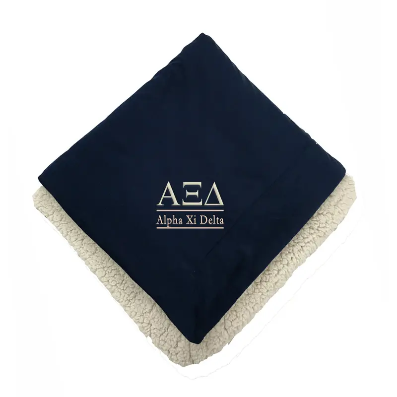 Alpha Xi Delta Sherpa Throw Blanket 1
