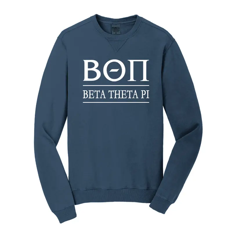 Beta Theta Pi Beach Washed Crewneck Sweatshirt 1