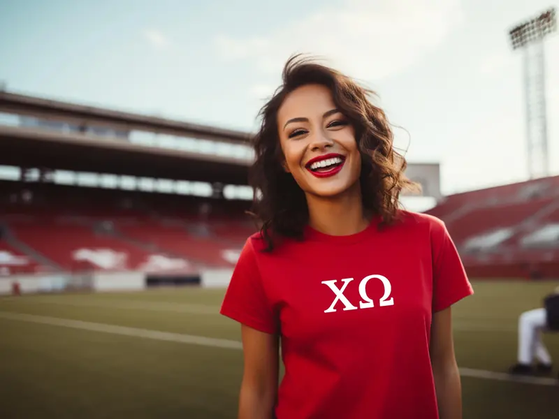 Chi Omega Short Sleeve T-Shirt - Greek Letter Tee 1