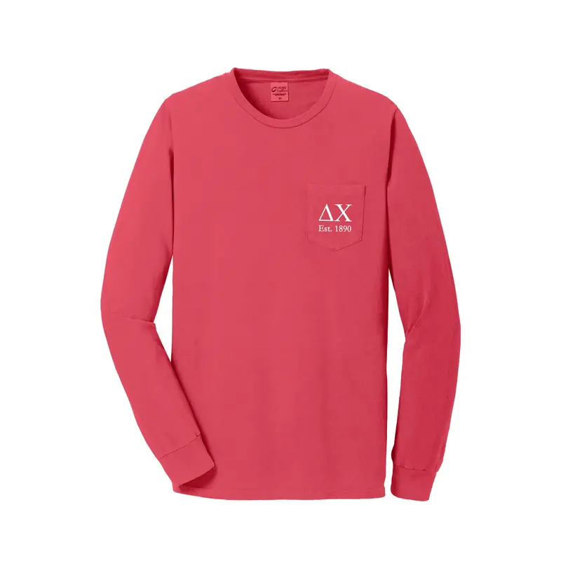 Delta Chi Long Sleeve Pocket Tee 1