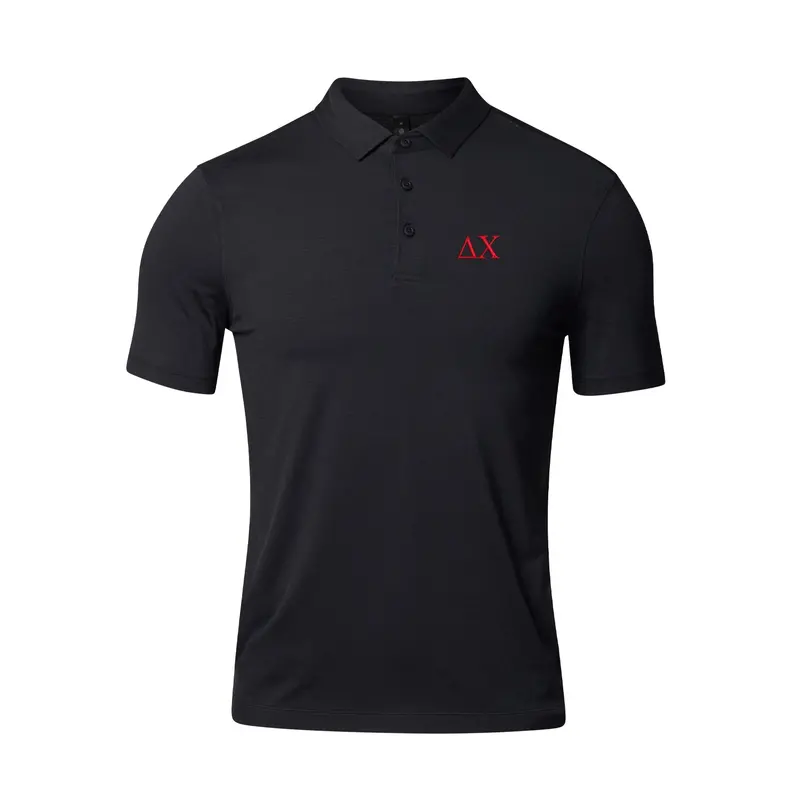 Delta Chi Lululemon Evolution Short-Sleeve Polo - Black 1