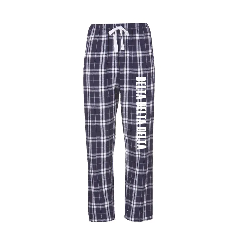 Delta Delta Delta Flannel Pants - Tri Delta Sorority Printed Pj Pants 1