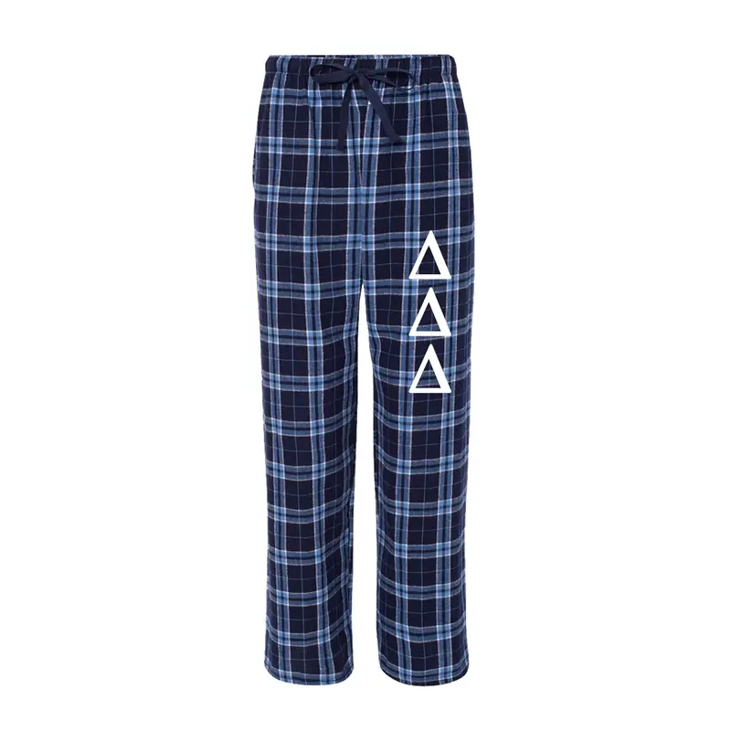 Delta Delta Delta Flannel Pants - Tri Delta Sorority Printed Pj Pants 1