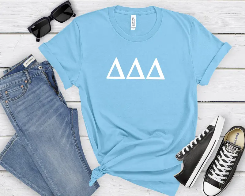 Delta Delta Delta Short Sleeve T-Shirt - Greek Letter Tee 1