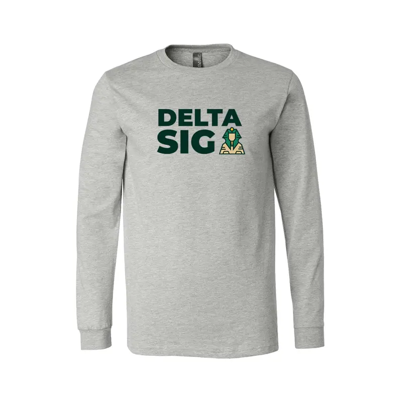 Delta Sigma Phi Long Sleeve Tee - Delta Sig Siggy Logo 1