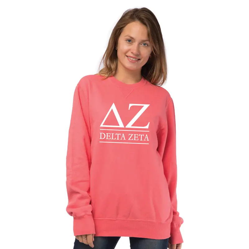 Delta Zeta Vintage Color Crewneck Sweatshirt 1