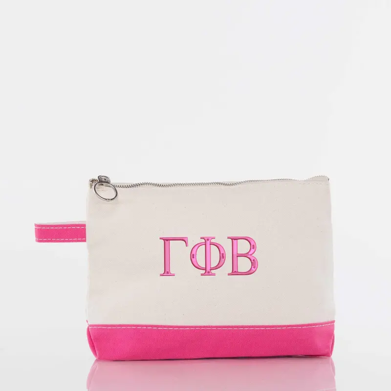 Gamma Phi Beta Canvas Cosmetic Bag 1
