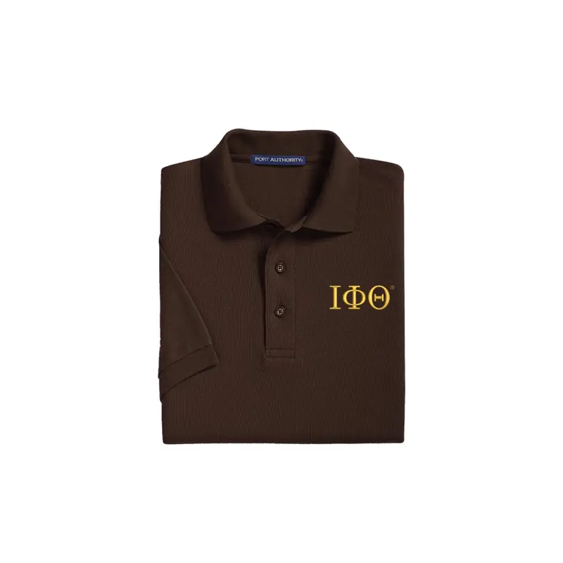 Iota Phi Theta Soft Cotton Pique Polo - Letters 1