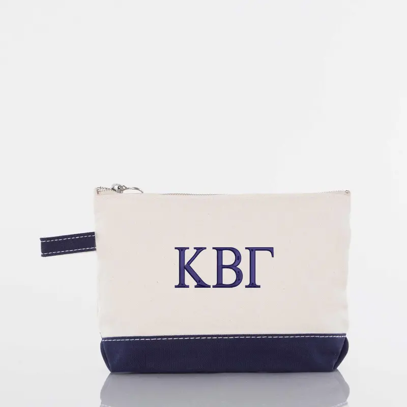 Kappa Beta Gamma Canvas Cosmetic Bag 1