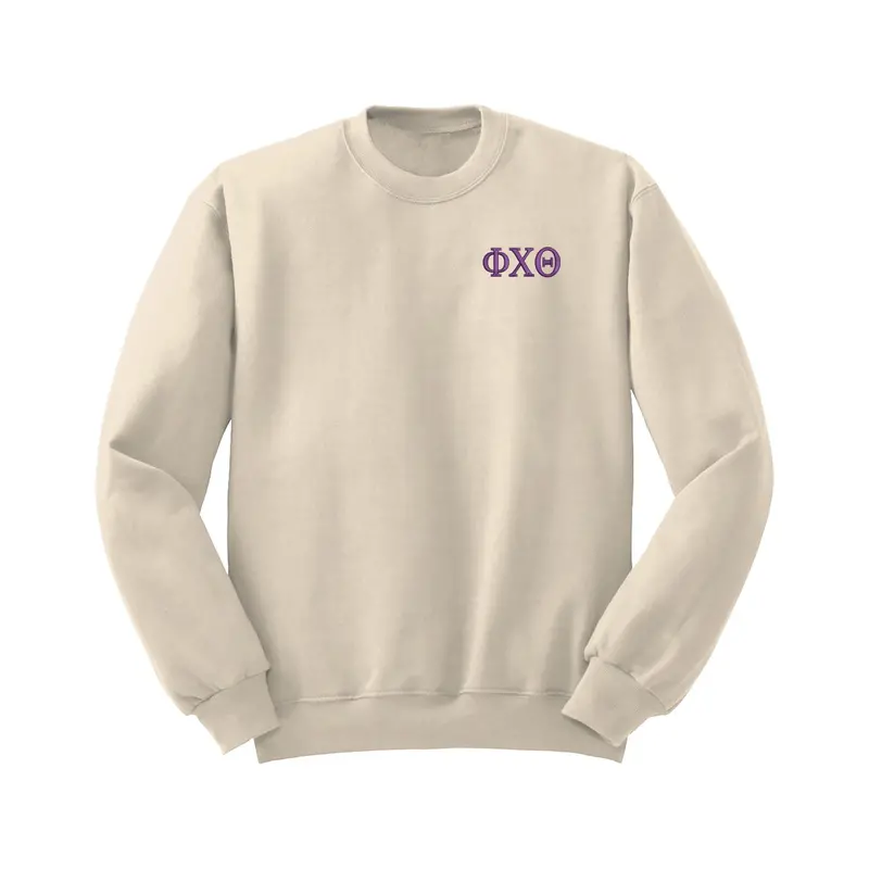 Phi Chi Theta Embroidered Crewneck - Letters 1