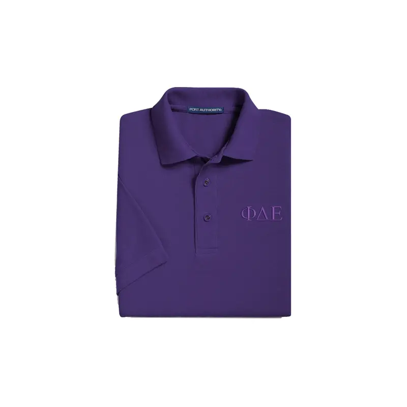 Phi Delta Epsilon Cotton Pique Polo - Monochromatic 1