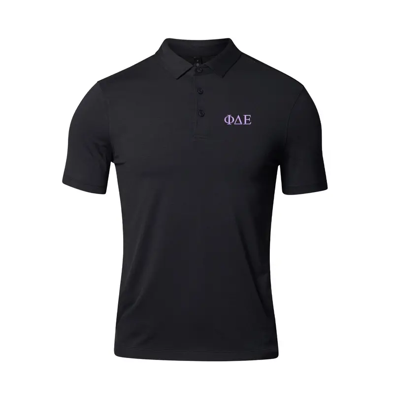 Phi Delta Epsilon Lululemon Evolution Short-Sleeve Polo - Black 1