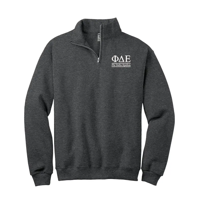 Phi Delta Epsilon Qzip Sweatshirt - 2 Line Design 1