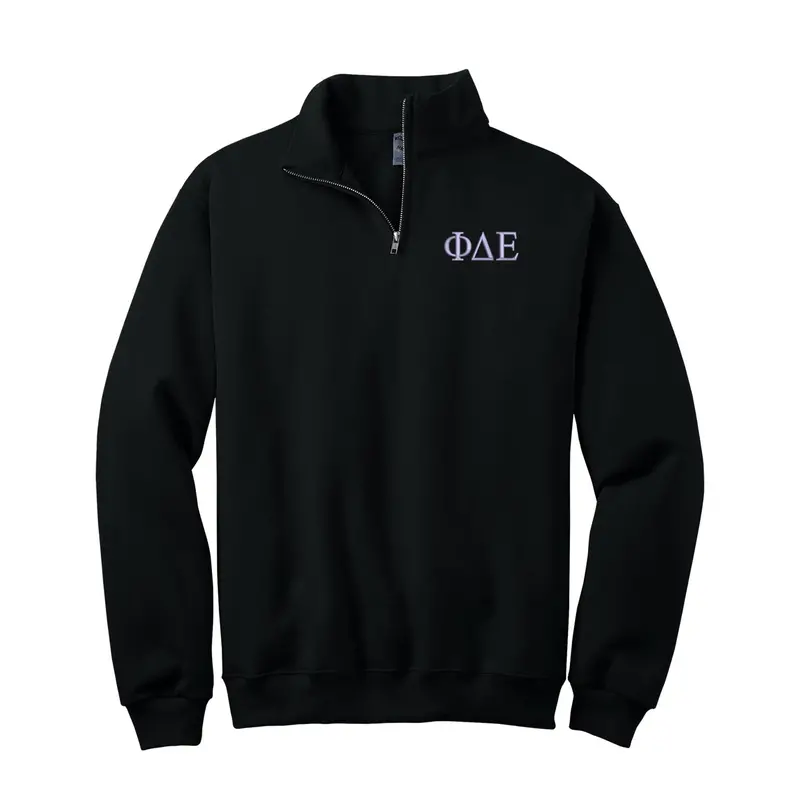 Phi Delta Epsilon Qzip Sweatshirt - Greek Letters 1