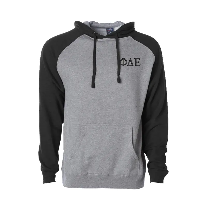 Phi Delta Epsilon Raglan Hooded Sweatshirt 1