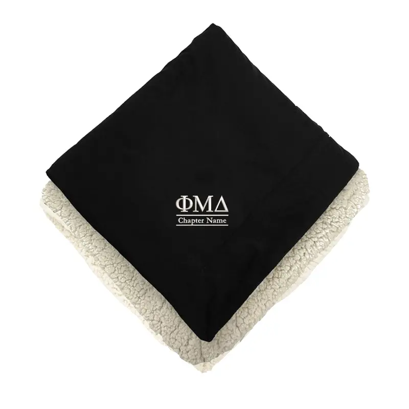 Phi Mu Delta Sherpa Lined Blanket - Chapter Name 1