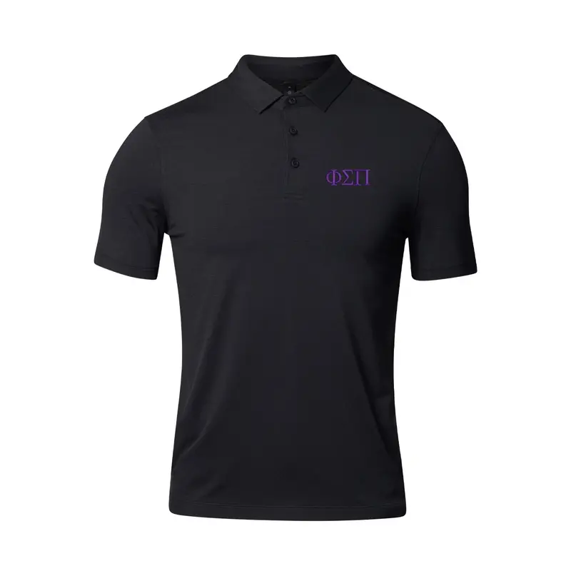 Phi Sigma Pi Lululemon Evolution Short-Sleeve Polo - Black 1
