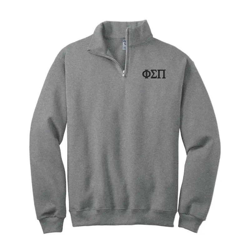 Phi Sigma Pi Quarter Zip - Letters 1
