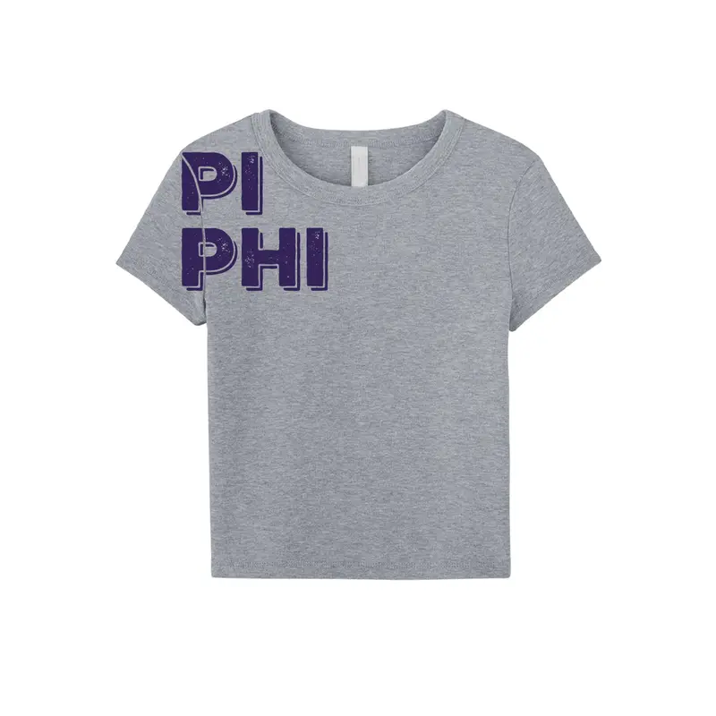 Pi Beta Phi Shadow Cropped Baby Tee 1
