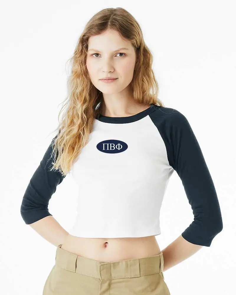 Pi Beta Phi Sorority Raglan Fitted Baby Tee 1