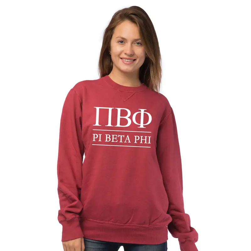 Pi Beta Phi Vintage Color Crewneck Sweatshirt 1