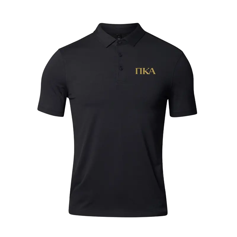Pi Kappa Alpha Lululemon Evolution Short-Sleeve Polo - Black 1