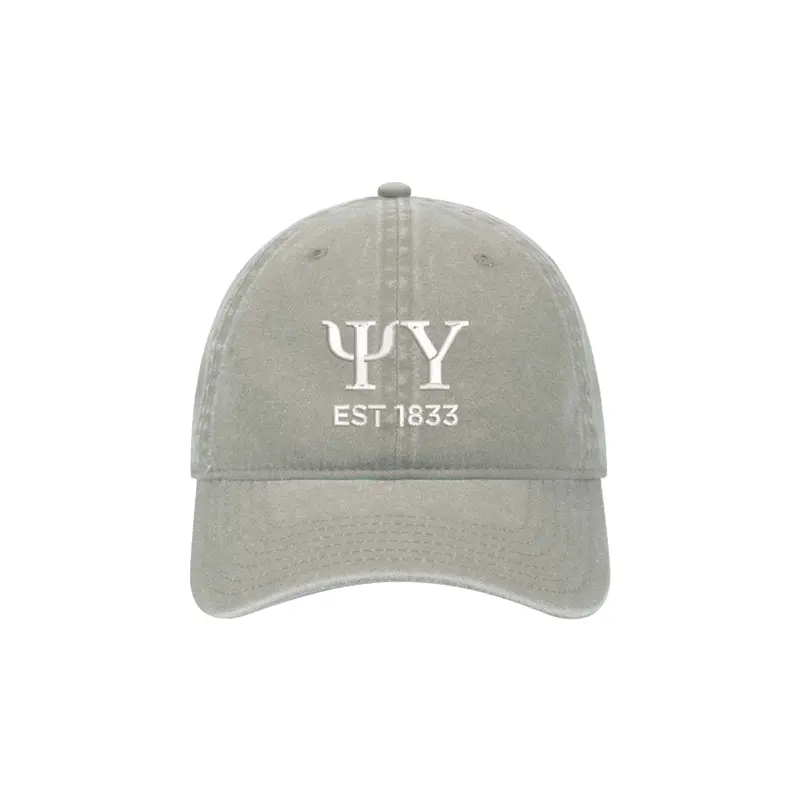 Psi Upsilon Relaxed Fit Hat - Est 1833 1