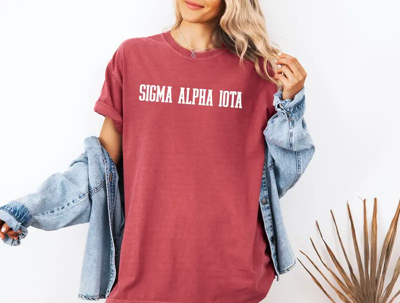 Sigma Alpha Iota Heavyweight Short Sleeve T-Shirt - Comfort Colors Sorority Tee 1